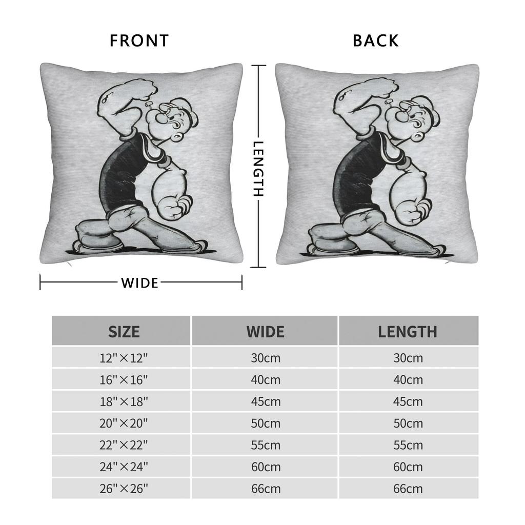 Bluto And Olive Oyl Pillow Case Print Pillow Cover For Wedding Party Home Decor Fashion Cushion Cover