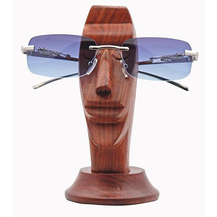RSINC Деревянный держатель для очков в форме лица | Подставка для безопасного хранения очков | Солнцезащитных очков JL156142966576