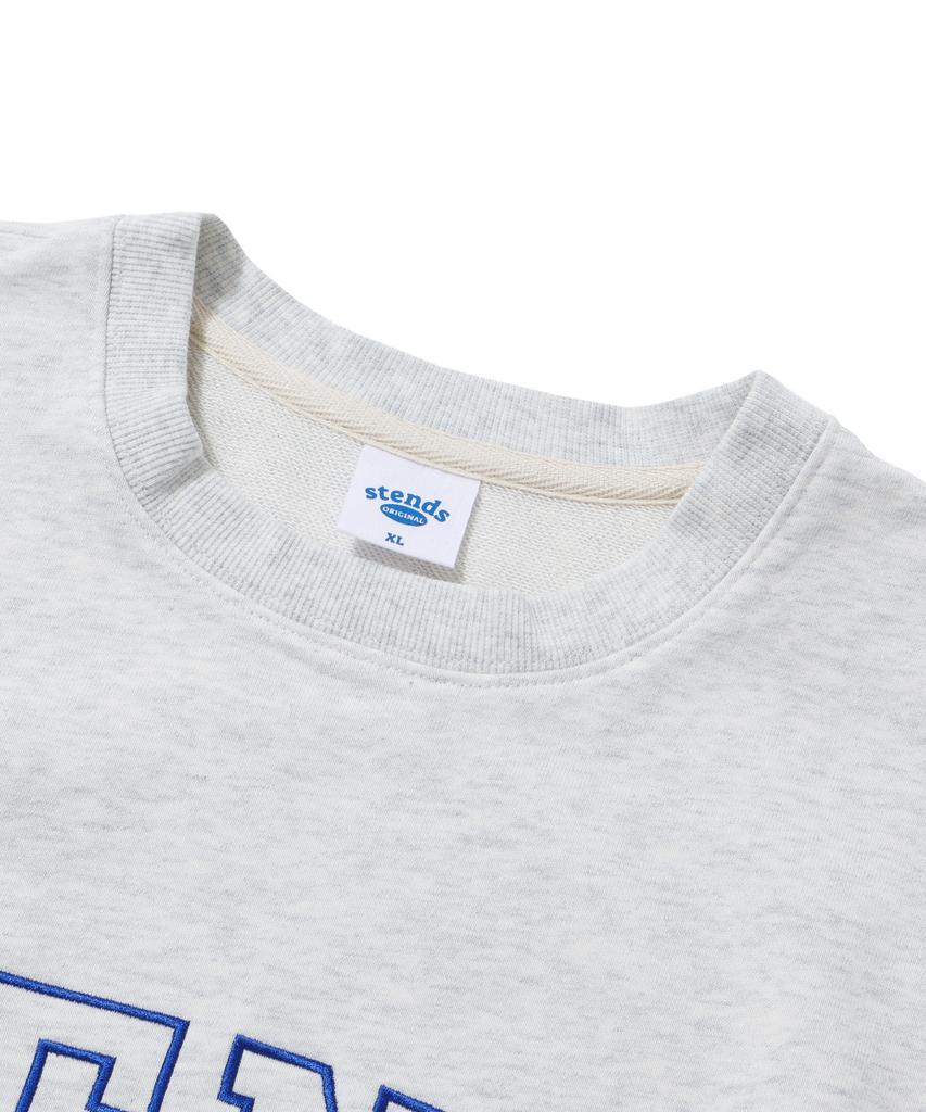 STENDS [M~4Xl] Original Stroke Logo Crew Neck_Melange Gray