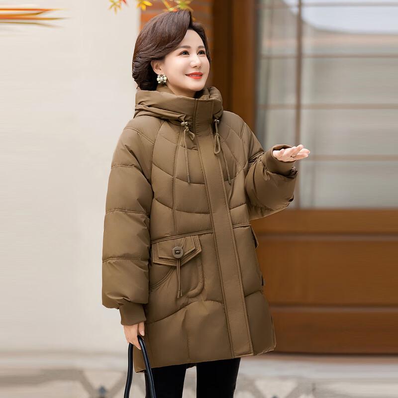 Women's Mid-Length Hooded Padded Winter Coat