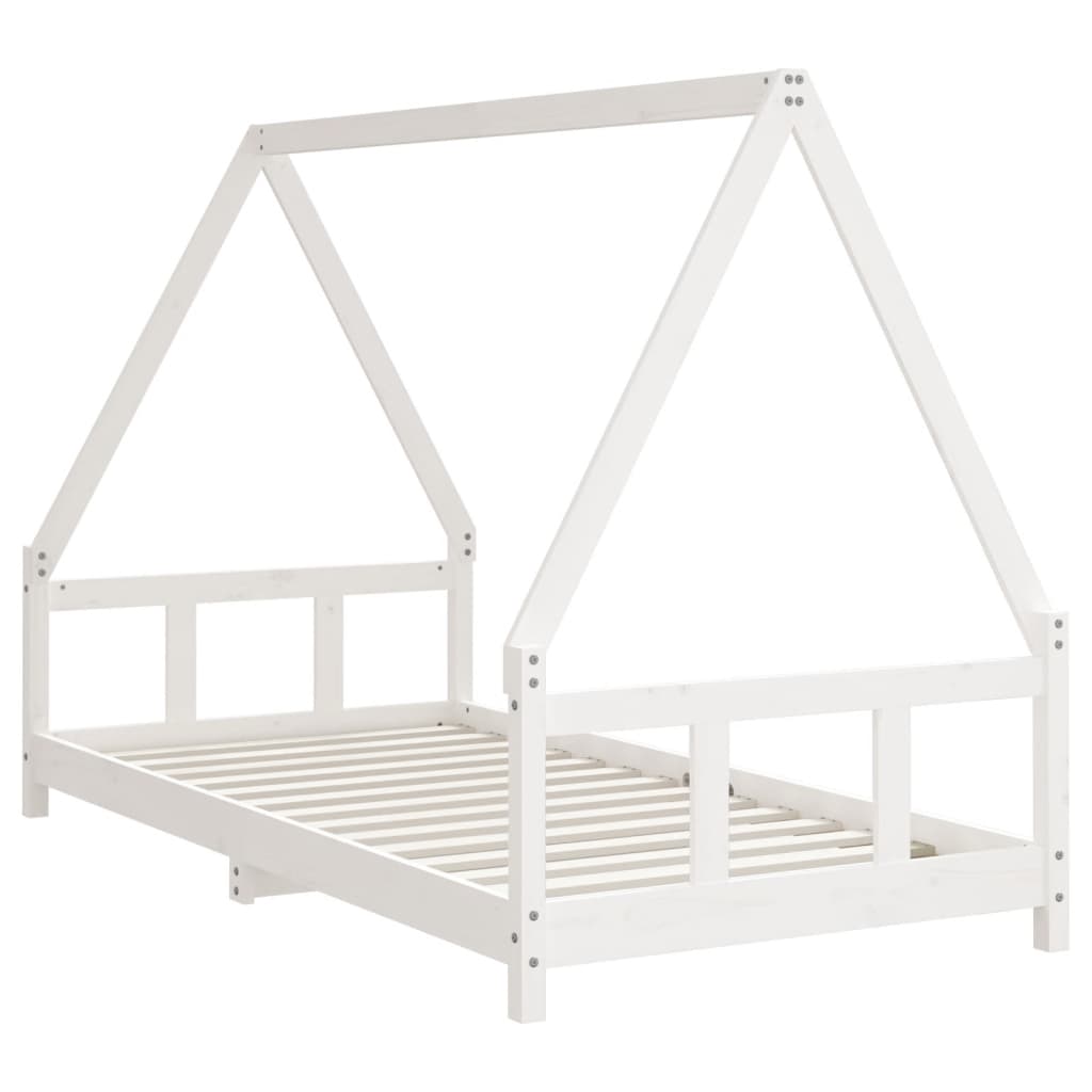 Children s Bed White 90x190 cm Solid Pine Wood