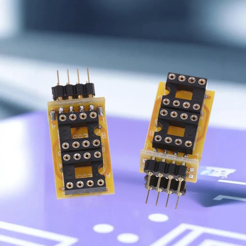 

Dual Single DIP8 To Single OP-Amp Audio Opamp Adaptor Conversion Seat For NE5534 AD797 OPA627 Operational Amplifier 02