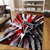 Sao Paulo FC Flannel Pattern Square Carpet,Area Rug,Carpet Rug for Living Room Bedroom Sofa Playroom Decor,Non-slip Floor Mat