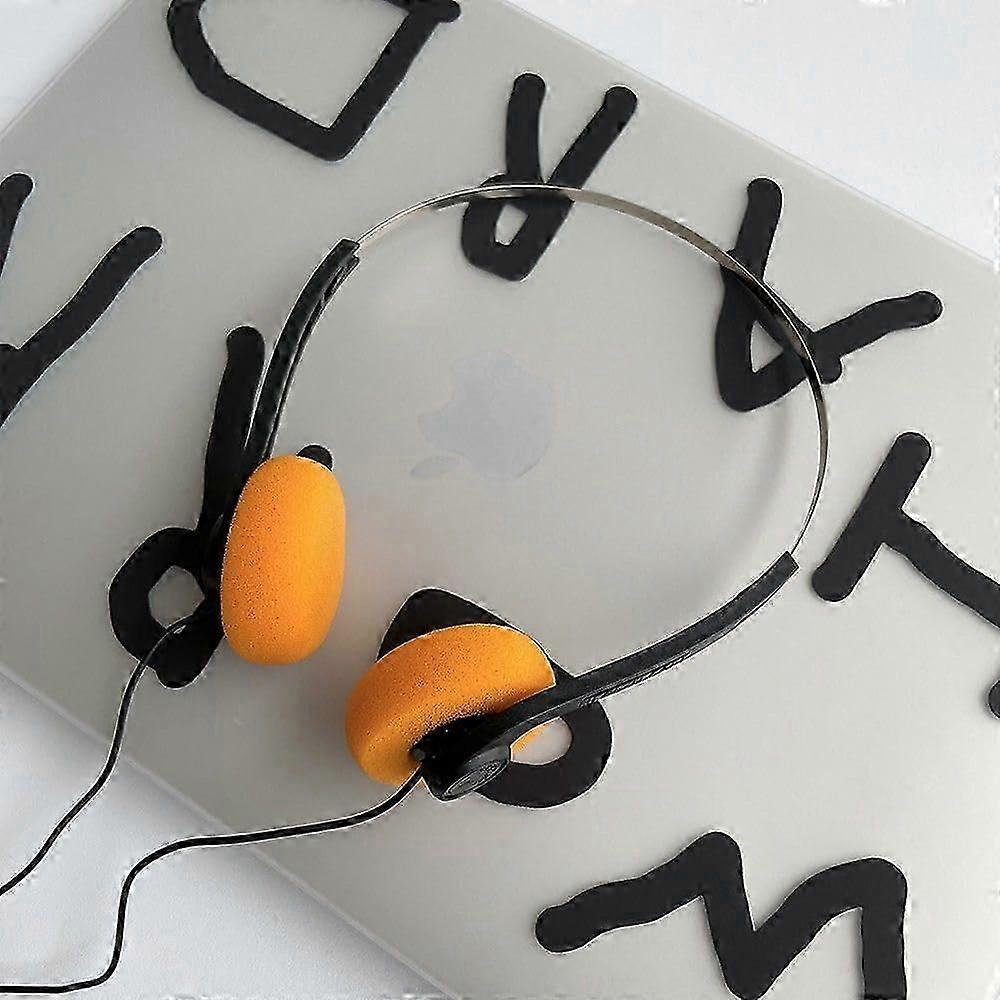 Cuffie Cablate On-Ear con Pad in Schiuma Retrò, Cavo Singolo da 3,5 mm, Anni '90 '80 Vintage, Archetto Regolabile