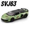 AAYD1 1:32 Scale SVJ63 Revuelto Sports Car Model Toy Alloy Body Rubber Tires Sound Light Supercar Models Kids Collection Presents