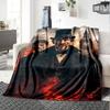 Sherlock Print Flannel Blanket High Quality Warm Comfortable Cover for All Seasons Perfect for Gifts Home Decor