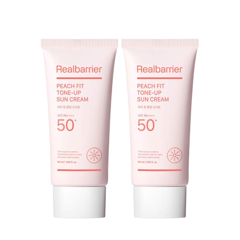 Peach Fit Tone-Up Sunscreen SPF 50+ PA++++ 50ml x 2