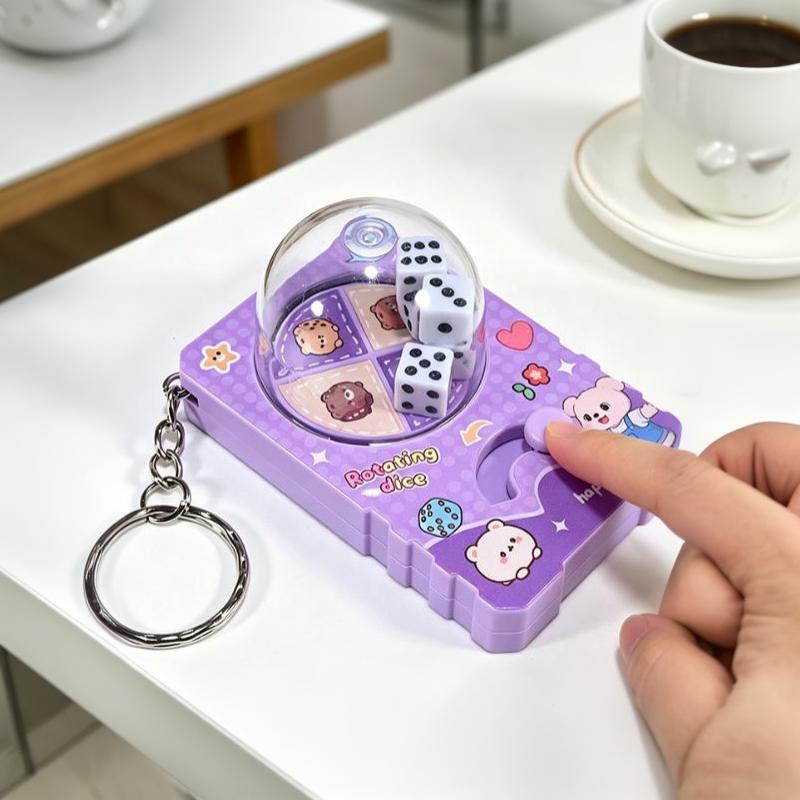 Portable Fidget Dice Keychain,Stress Relief Toy,Unique Gift Dice Gaming Stress Reliever Decision Maker Novelty Gift For Her Him