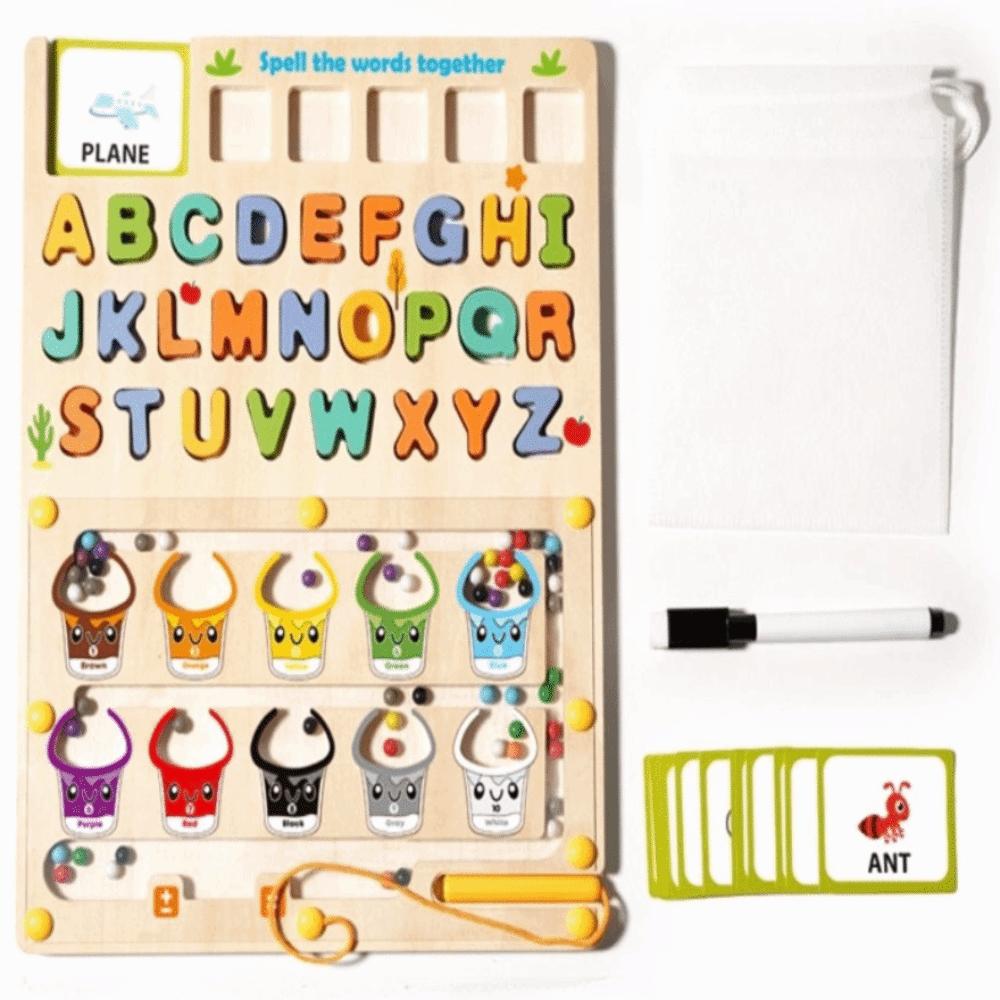 Color-Matching Toys for Ages 2-4 Wooden Material Magnetic Puzzle  Toddler Boys and Girls