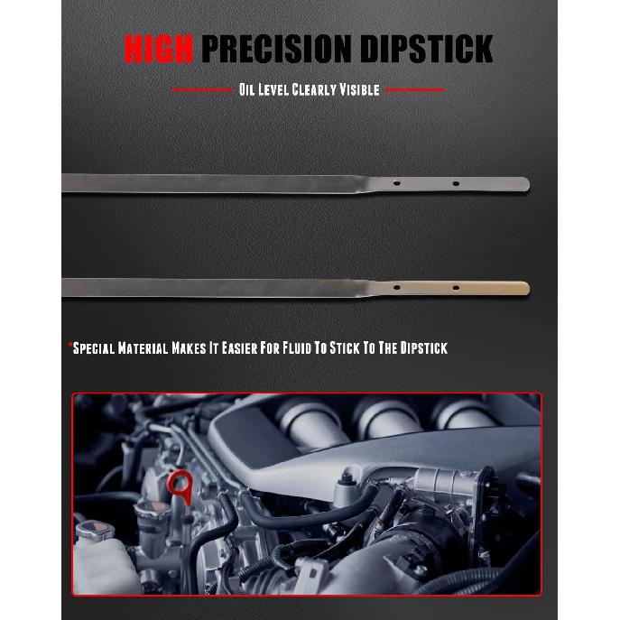 CCIYU Oil Dipstick 24.41" Oil Level Indicator Fit For Honda For Accord 2.4L l4 2003-2007,For Honda CR-V 2.4L l4 2002-2006,For Honda Element 2.4L l4