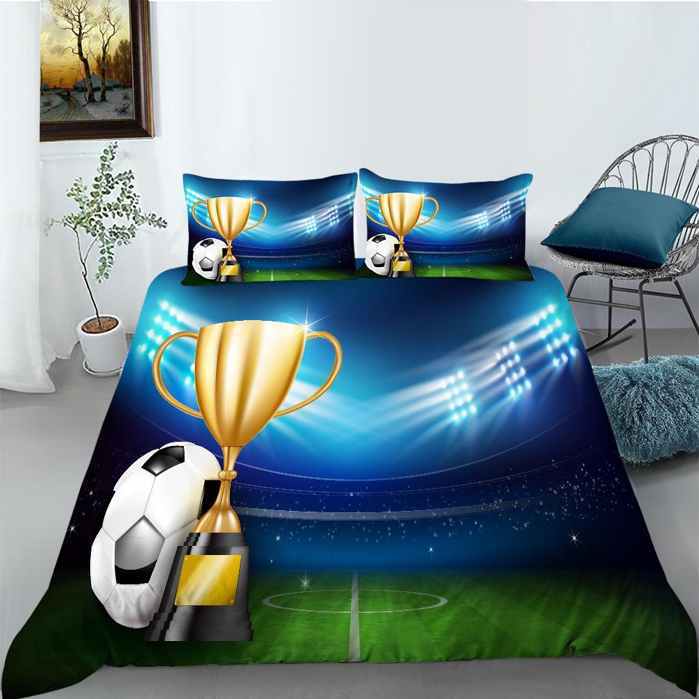 Football Series Bedding Two Three Piece Set Polyester 3D Digital Printing Shopify