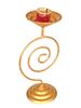 Gold Spiral Tealight Candle Holders Set of 2 – 8 Inch Metal Wire Centerpiece for Table Decor, Wedding, Shelf, Decorative Modern Candle Stick Holders
