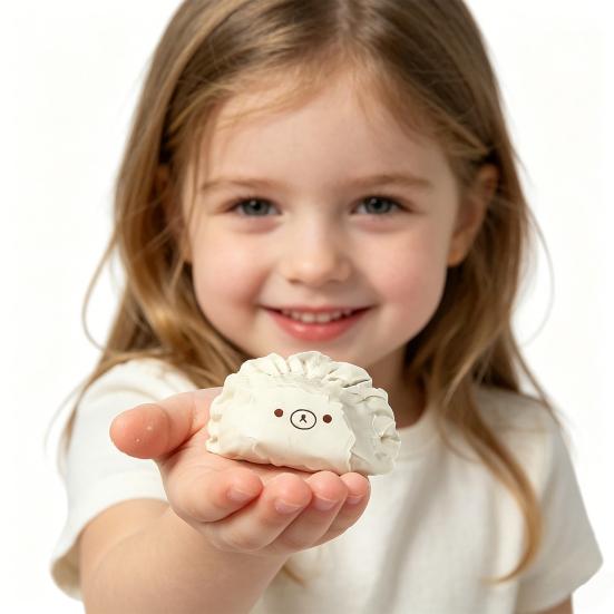 Cartoon Bear Dumpling Stress Ball Anxiety Relief Dumpling Squeeze Toy Slow Rising Simulation Food Fidget Toy