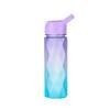 600ML Gradient Sports Water Bottle For Girls Plastic Water Bottles With Straw Portable Drinking Bottle For Outdoor Travel Gym