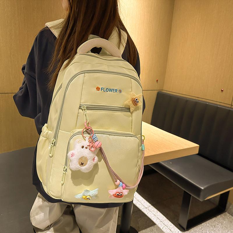 High Value Middle School Students Lightweight Schoolbag Female Junior High School Students Primary School Students High School Large Capacity Backpack
