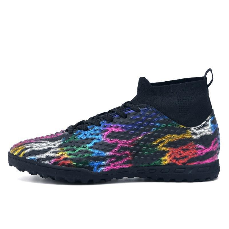 High-top Football Shoes Tf Broken Nails AG Long Nails Leather Feet Men and Women Children Youth Students Adult Sports Training Shoes