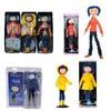 Em estoque NOVA NECA Coraline de Camisa Listrada / Capa de Chuva Amarela Figura de Ação 7" ABS/PVC Brinquedo Boneca
