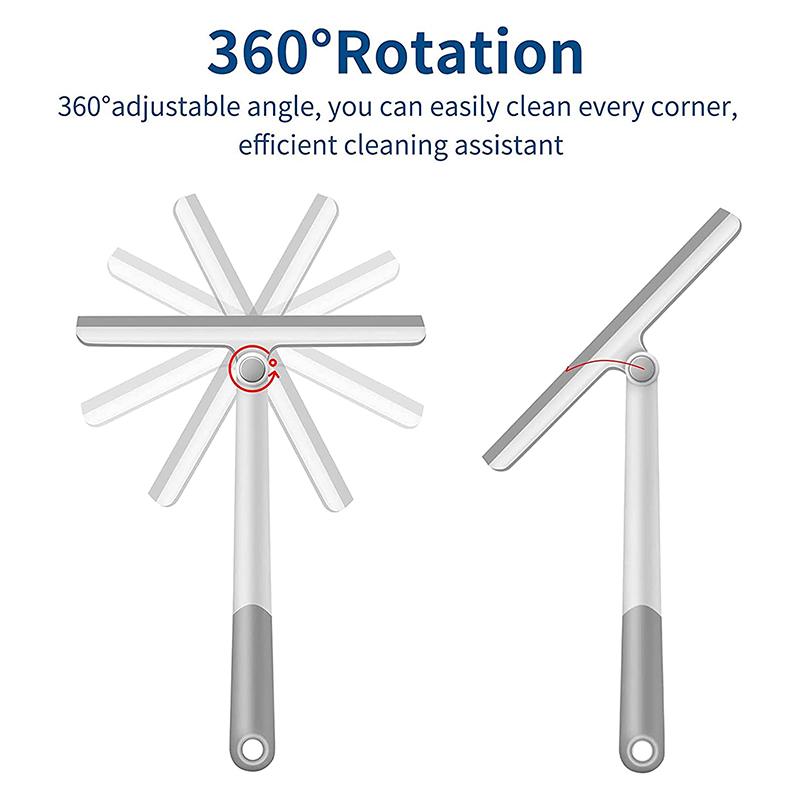 Window Squeegee Wiper Swivel Mirror Squeegee Cleaning Brush Glass Door Mirror Windows Airbrush Scraper Bathroom Cleaning Tool