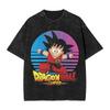 Anime Dragon Ball Printed Tshirt Mens and Womens Washed Tshirt High Quality Vintage Cotton Tshirt Harajuku Tops