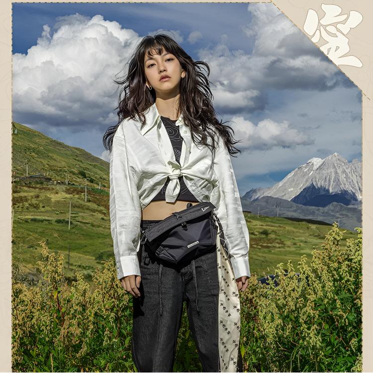 Li Ning Free Growth Solid Color Short Tower Silk Fabric Casual Long Sleeve Shirt Jacket Women Shirts Off-White AFDT152-1