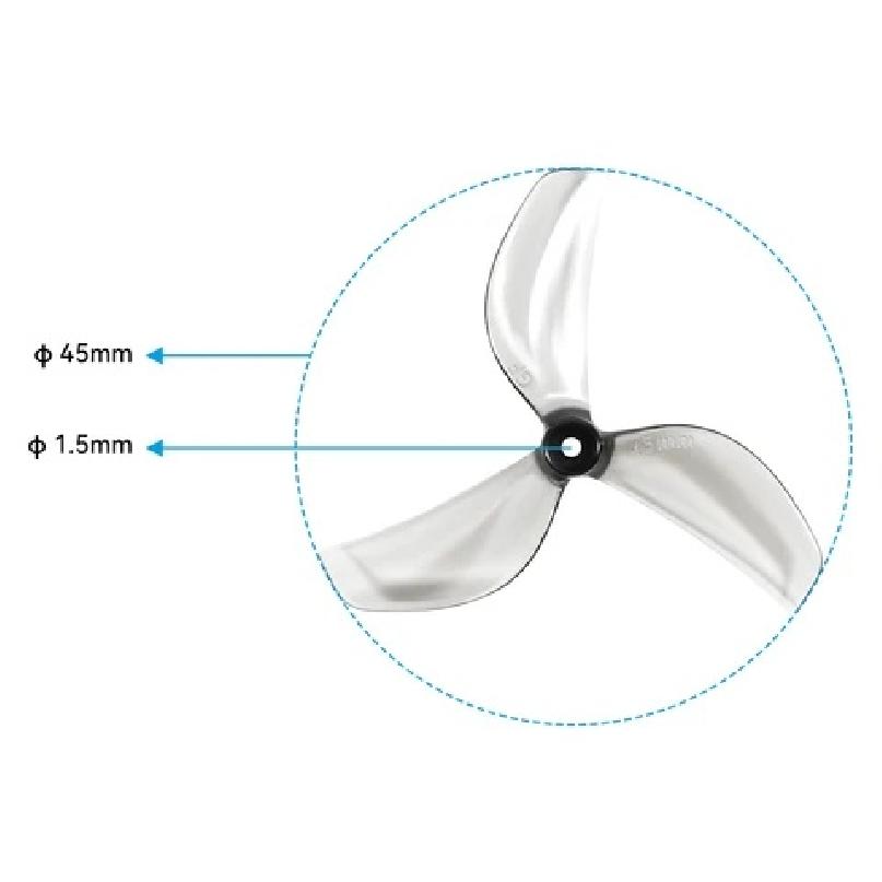 BETAFPV Gemfan 45mm 2-Blade & 3-Blade Propellers (1.5mm Shaft 4PCS) for Meteor75 Pro Brushless Whoop Frame.