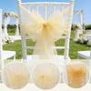 Sheer Organza Chair Sashes 275cm Wedding Chair Bows Back Veil Chair Cover Sashes for Bridal Shower Party Banquet Event 10Pcs Set
