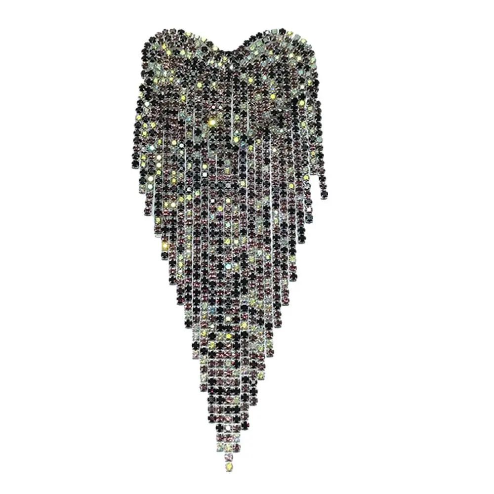 Beaded Tassel Epaulette Delicate Long Chain Punk Shoulder Jewelry Retro Heart DIY Clothing Appliques Accessories Men Women