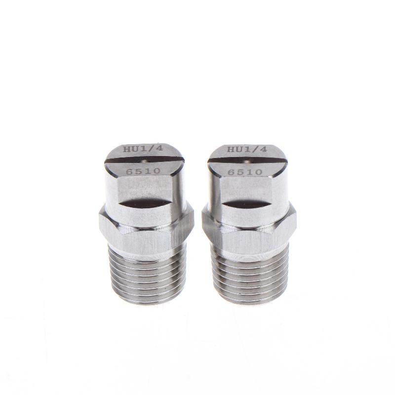 2Pcs Bspt High Pressure Flat Fan Nozzle 65 Degree Hvv Water Spray Nozzle For Cleaning