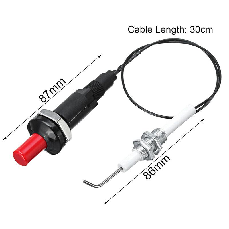 

Push Button Piezo Ignitor With Cable Spark Ignition Home Appliance Accessories One Size