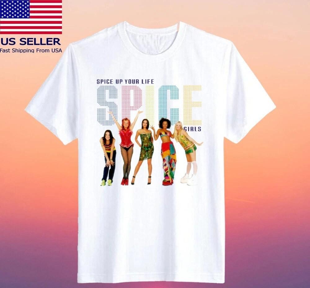 Spice Girls  Vintage 90s Style, Retro Pop Band Graphic Tee Black Shirt Unisex T-Shirt M