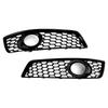 Honeycomb Bumper Front Fog Light Grill Grille Cover 8P0807682D 8P0807681D Fit A3 8P 2009-2013