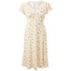 Sancai 2026 Summer Floral V-Neck A-Line Long Dress