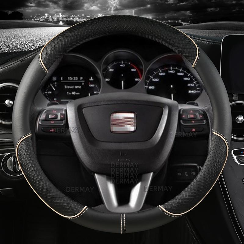 for Seat Altea 2004~2015 Car Steering Wheel Cover PU Leather Non-slip Auto Accsesories