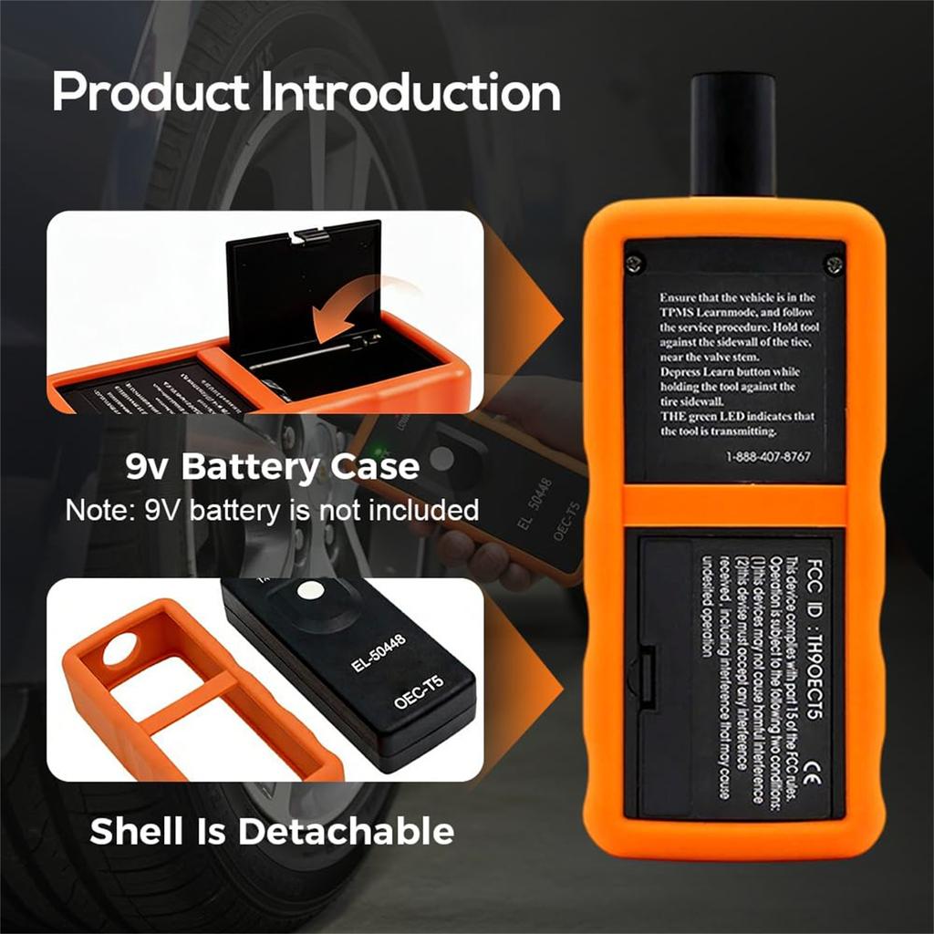 TPMS Sensor Reset Tool EL-50448 OEC-T5 Tire Pressure Monitoring System Activation Device with TX and Low Battery Indicator for Automotive Use