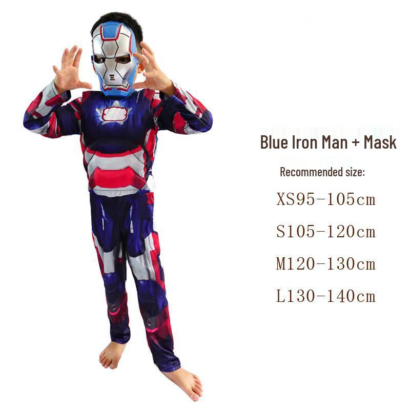 Kids' Muscle Costume: Halloween Heroes – Iron Man, Captain America, Thor, Hulk, Optimus Prime, and Spider-Man