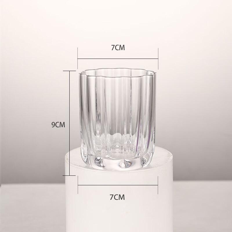 Shangqi Farbverlauf Bernstein Blumenglas Saftbecher Set
