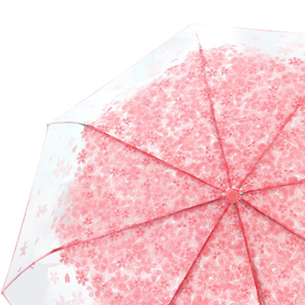 Clear Bladder Screen, Transparent Umbrella, Sweet, Light Women's Dome Foldable Umbrella for