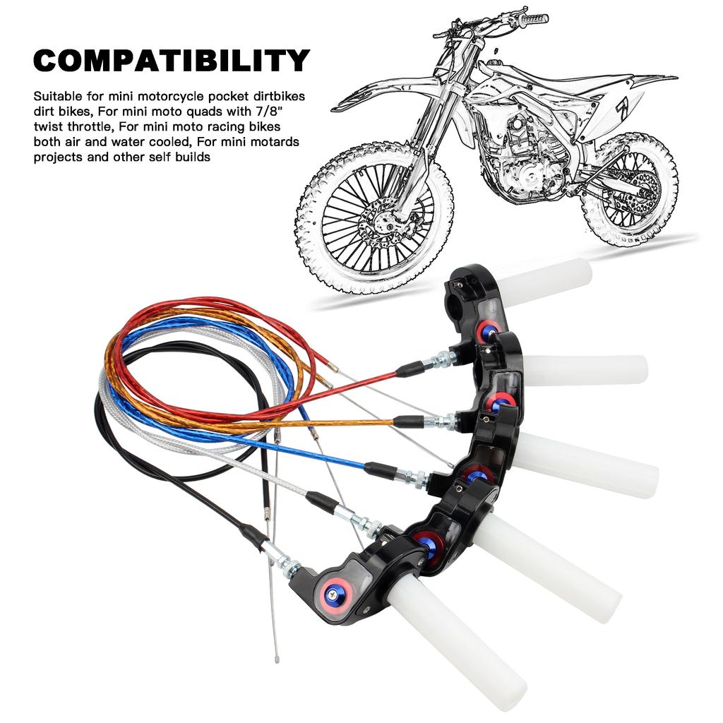 7/8"22mm Motorcycle Quick Twist Gas Throttle Handle Grips With Throttle Cable 1200mm DirtBike Motocross ATV Modified Accessories Throttles 2