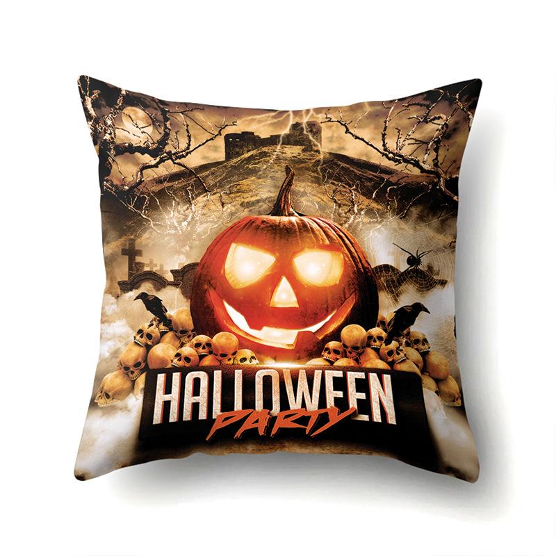 Halloween Pillowcase Car Waist Pillow Pumpkin Sofa Cushion Cover Office Home Living Room Pillowcase