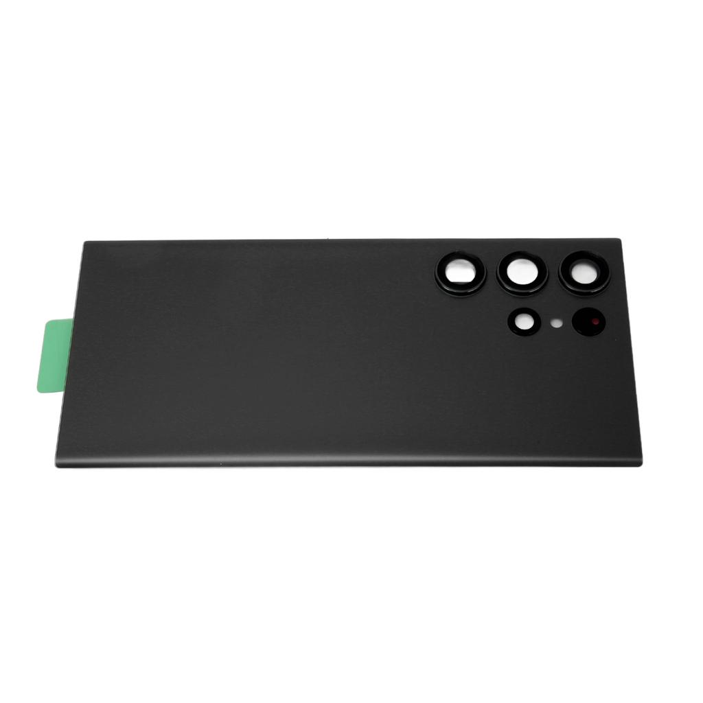 Handy Glas Rückseite Vorinstallierte Kameralinse Perfekte Passform Handy Rückseite Glasabdeckung für S23 Ultra Schwarz