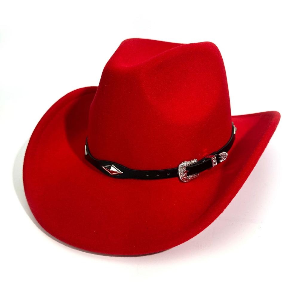 New Western Cowboy Hat Music Party Jazz Hat Autumn and Winter European and American Felt Top Hat