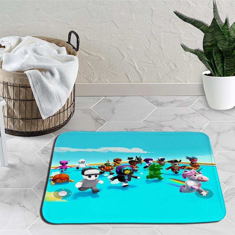 Stumble Guys Karikatür Halı Tökezlemek Oyunları Halı Yatak Odası Dekorasyon Yoga Mat Anime Açık Halı kaymaz Halı doğum günü hediyesi