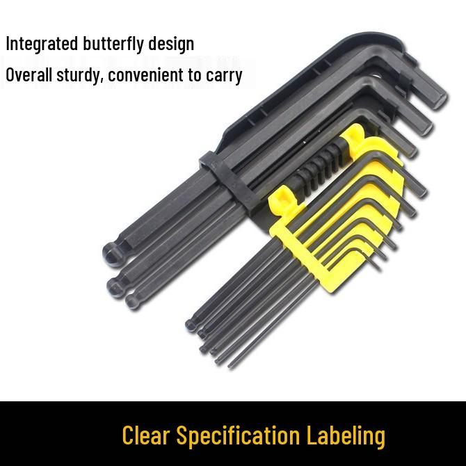 Hex Ball Head Wrench Set: Inner Hexagonal & Torx Tools