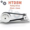 HTD5M Timing Belt Length 395mm To 600mm 5M Belt Width 10mm 15mm 20mm Pulley Belt 25mm 30mm 40mm Closed Loop Rubber Belt HTD 5M