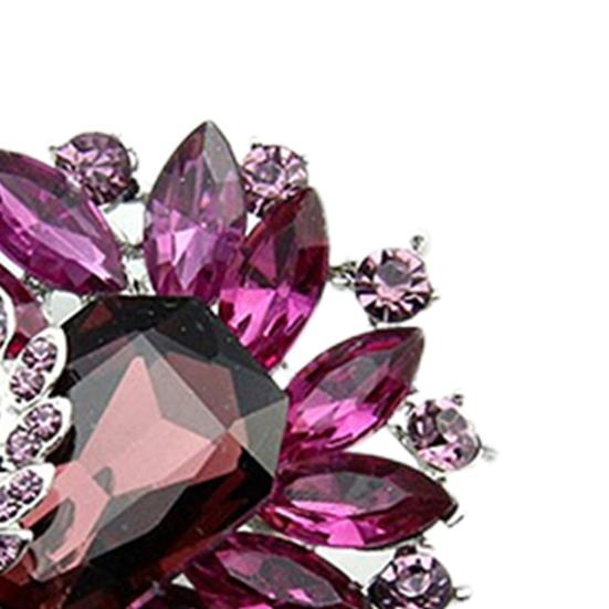 סיכת חתונה צורת פרח יוקרתית משטח חלק לטווח ארוך נשים מתנת סיכה