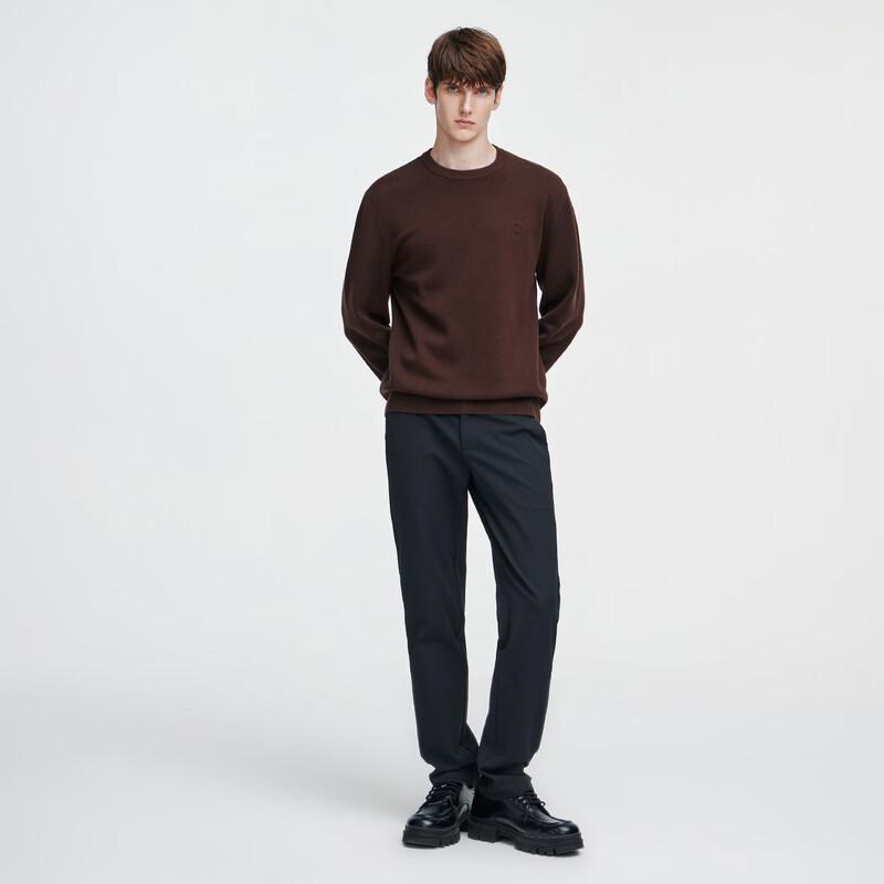 GIOVANNI VALENTINO Men's Business Casual Straight-Leg Trousers