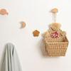 Wooden Wall Hook Lightweight Adhesive Hook with Natural Wood Grain Design Hook for Items Kids Schoolbags Hats Scarves