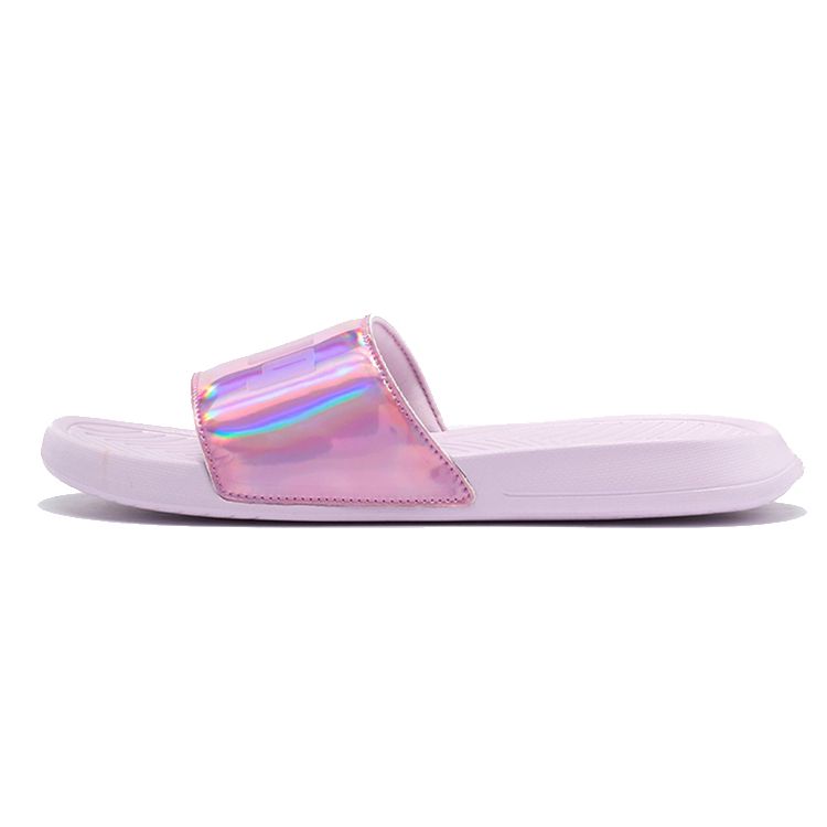 Puma Popcat Chrome Flat Comfortable Slide Sandals Women Footwear Purple 368127-01