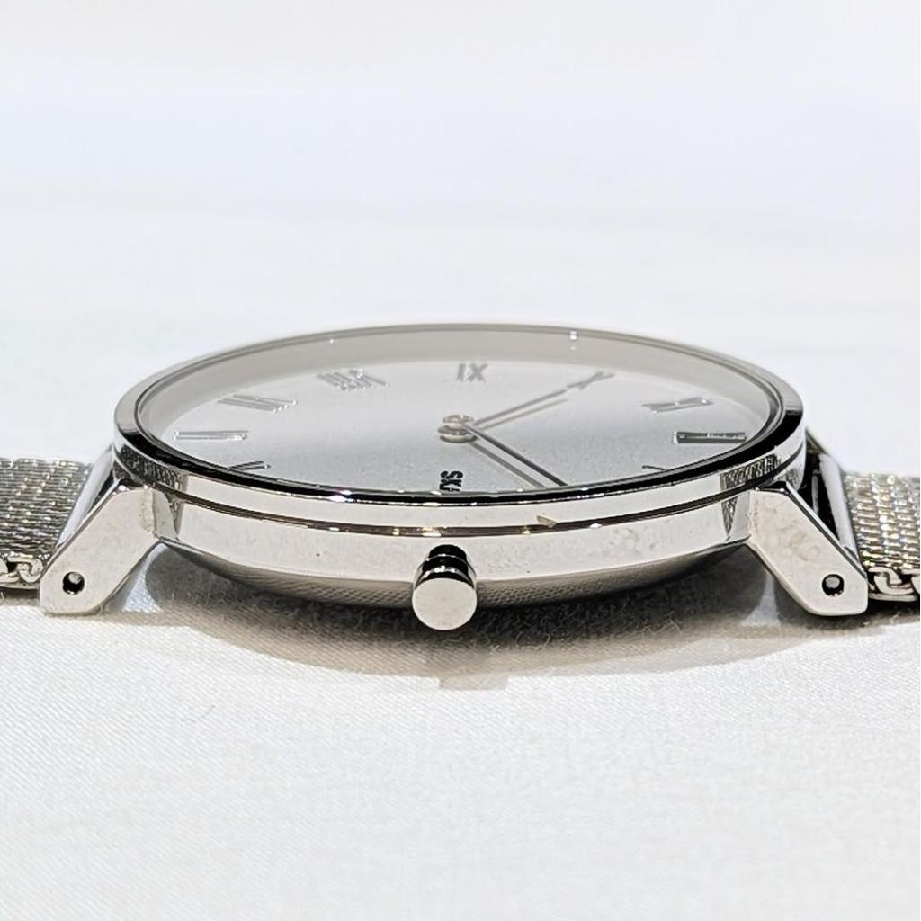 Used SKAGEN HALD Battery Replaced Ladies Good Condition Silver
