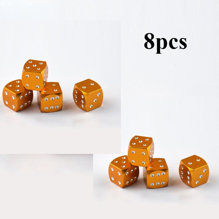 Aluminum Dice Tire Valve Caps Wheel Stem Tyre Tire Car Truck Motocycle Bike Dustproof Air Valve Dust Cap Cover Auto Accessoires